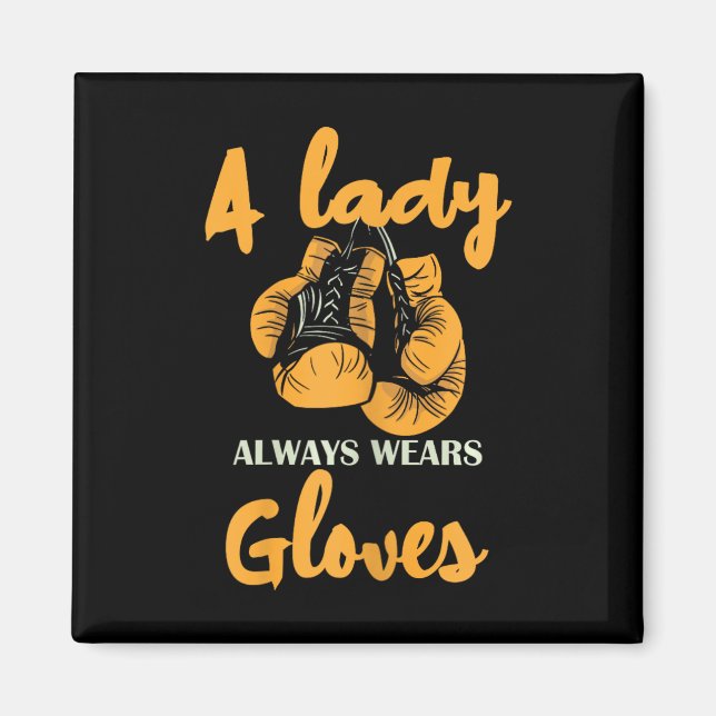 Imã Uma Senhora Sempre Usa Luvas Boxe Poder  (Frente)