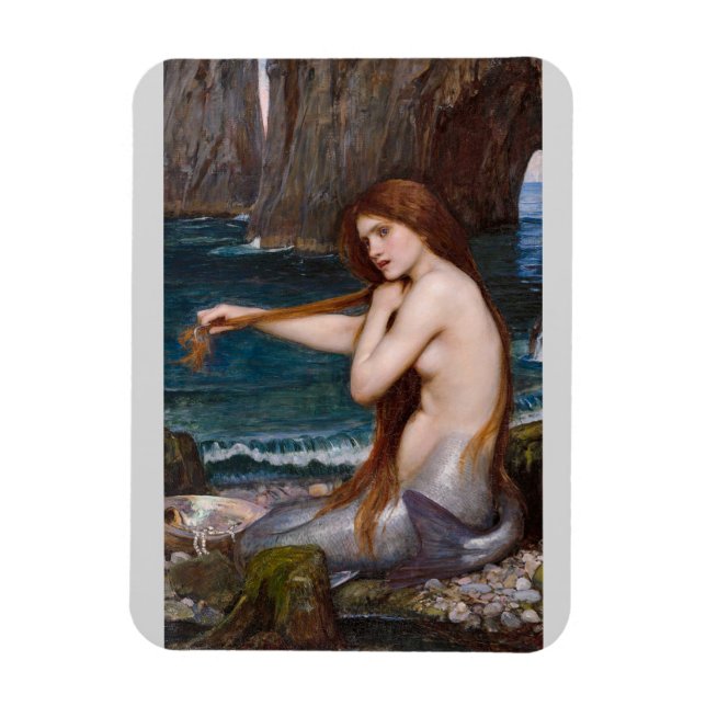 Ímã Uma sereia de John William Waterhouse Fine art (Vertical)