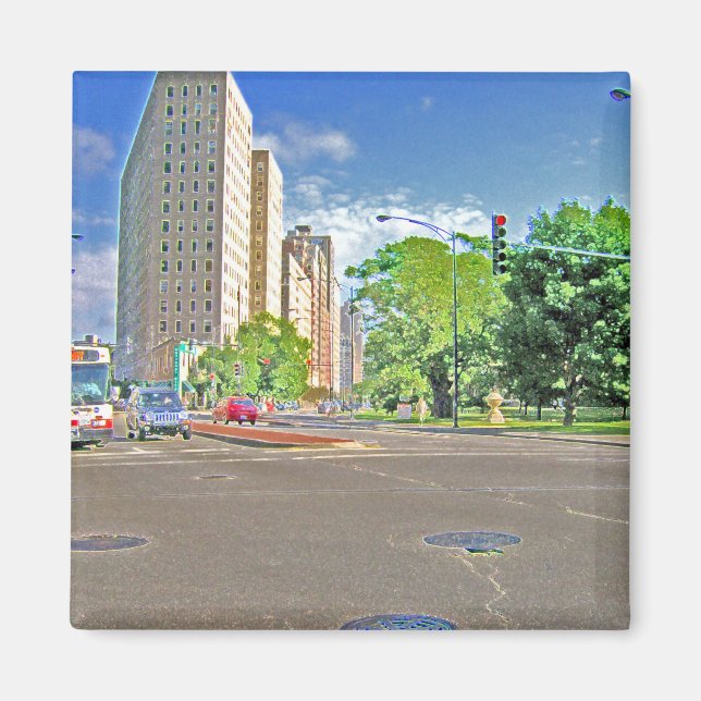 Imã Uma Tarde de Chicago Ocupada (Frente)