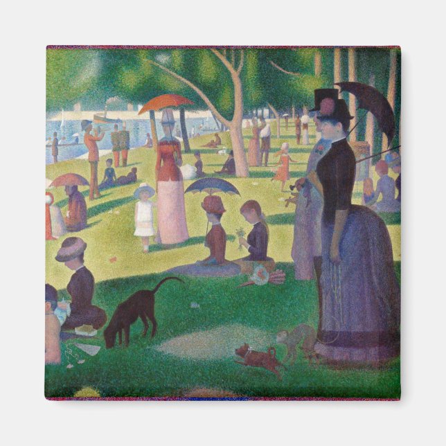 Imã Uma tarde de domingo em La Grande Jatte, Seurat (Frente)
