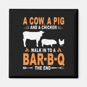 Imã Uma Vaca Um Porco E Uma Galinha Entram Em Um R B Q