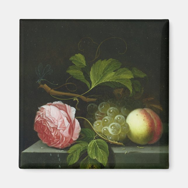 Imã Uma vida tranquila com Rosa, Uvas e Pêssego (Frente)