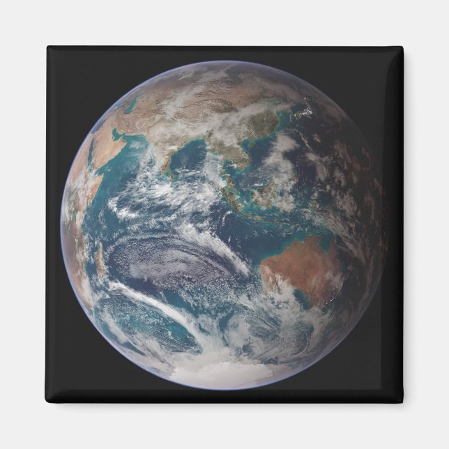 Imã Uma visão cheio da Terra mostrando dados globais (Frente)