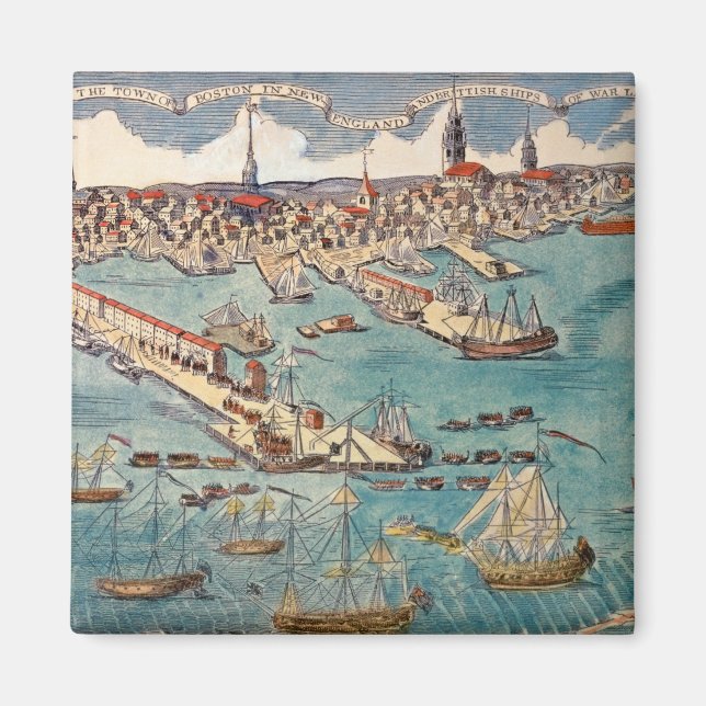 Imã Uma visão de parte da cidade de Boston (Frente)