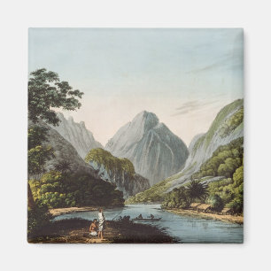 Imã Uma visão na Baía de Oheitepha na Ilha de