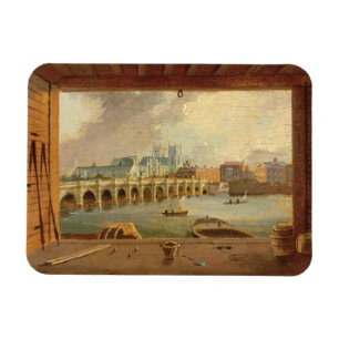 Ímã Uma vista da ponte de Westminster (óleo no painel