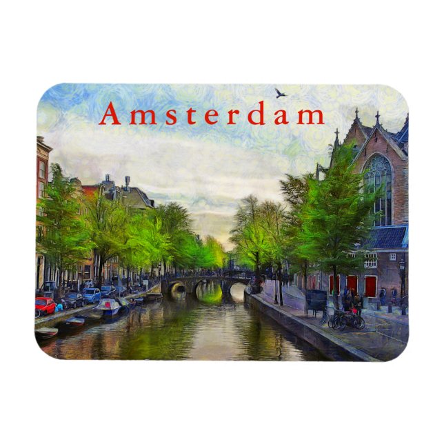 Ímã Uma vista do canal perto de Oudekerk. (Horizontal)