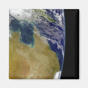 Imã Uma vista parcial da terra que mostra Austrália