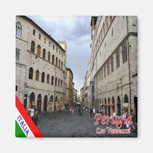 Imã UMB016 PERUGIA, Corso Vannucci, Úmbria, Fecho (Frente)