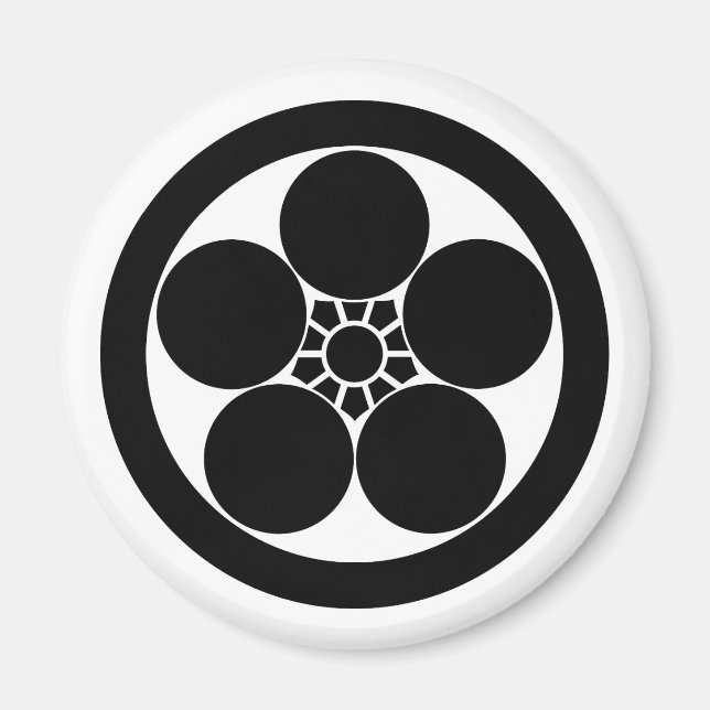 Imã Umebachi-estilo de flor de ameixa em círculo (Frente)