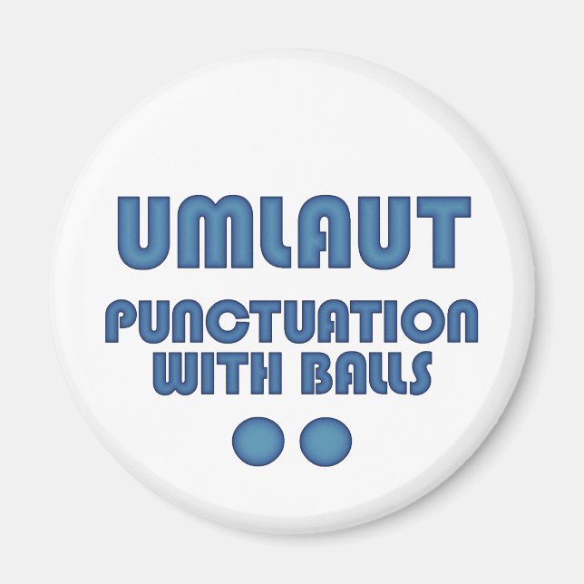 Imã Umlaut Balls (Azul) (Frente)