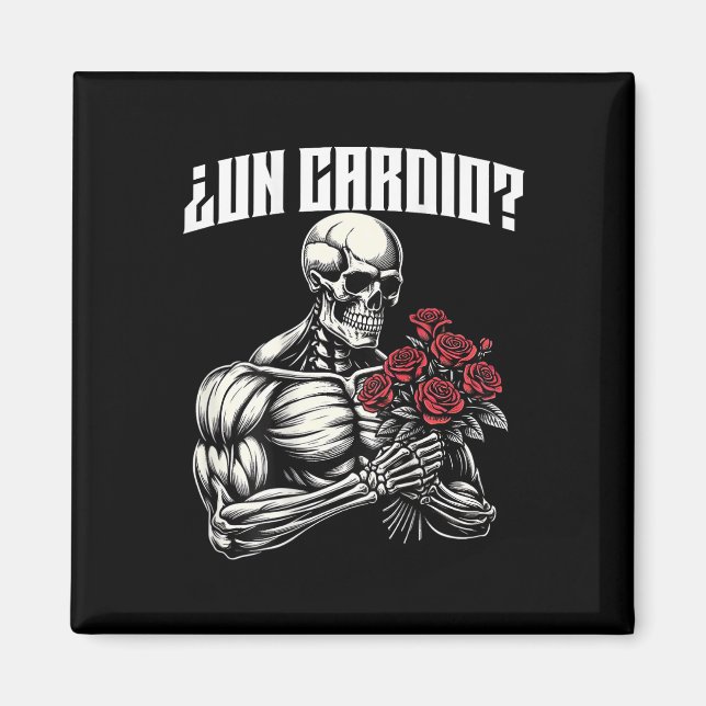Imã Un Cardio Espalda. Calaca Con Flores Rosas (Frente)