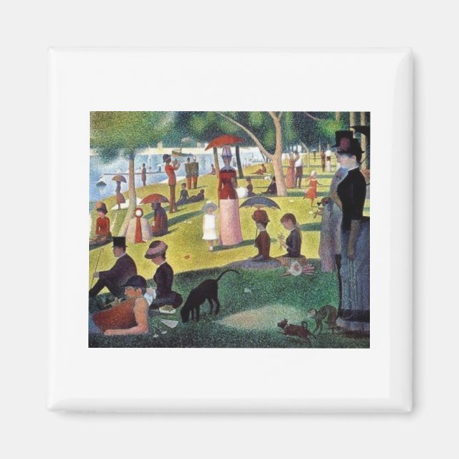 Imã Un dimanche après-midi à la Îl por Georges Seurat (Frente)
