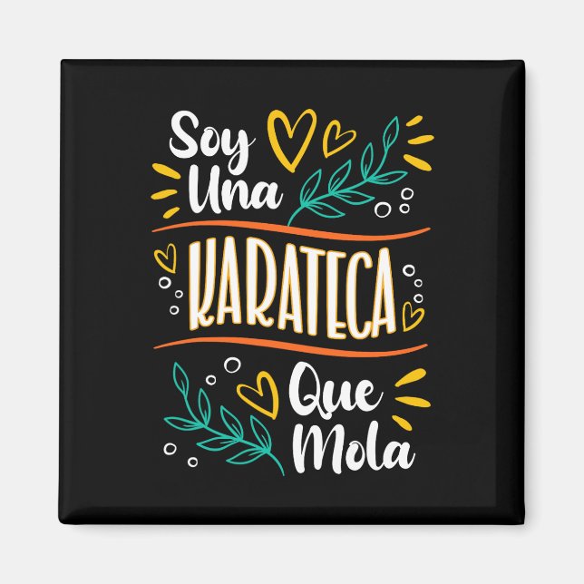 Imã Una Karateca Que Mola Mujer Regalos De Karate (Frente)