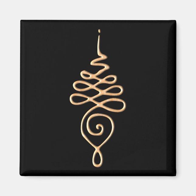 Imã Unalome Dourado (Frente)