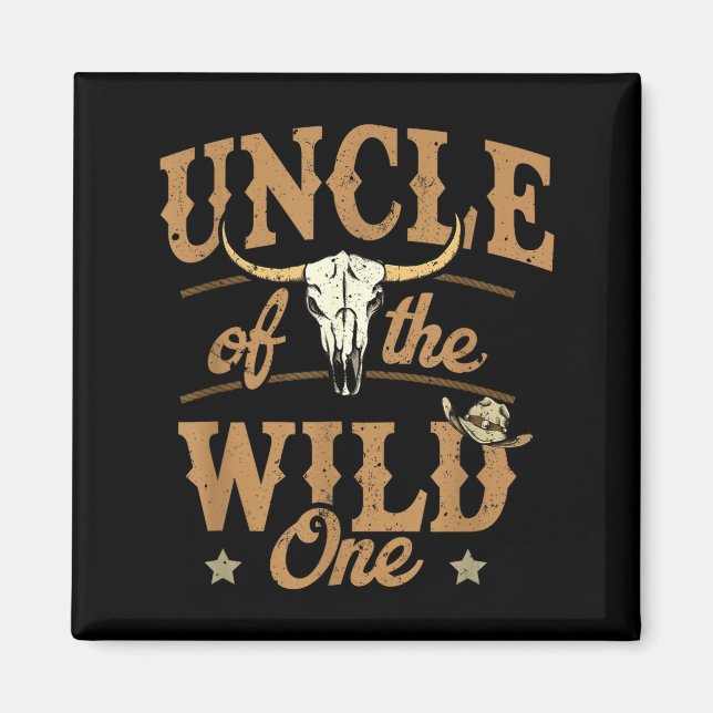 Imã Uncle Of The Wild One Cowboy Western Rodeo Party M (Frente)