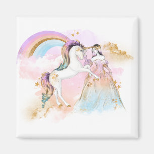 Imã Unicorn Clipart Rainbow Fairytale
