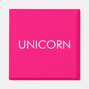 Imã "Unicorn" - cor-de-rosa-quente minimalista