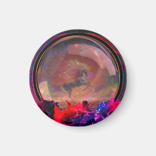 Imã Unicorn de apresentação de cores