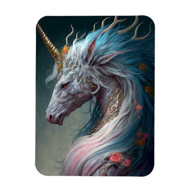 Ímã Unicorn Dragon Fantasy Art (Vertical)