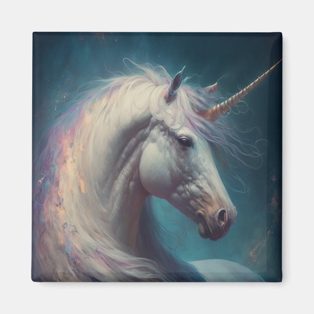 Imã Unicorn Fantasy Art Magnet (Frente)