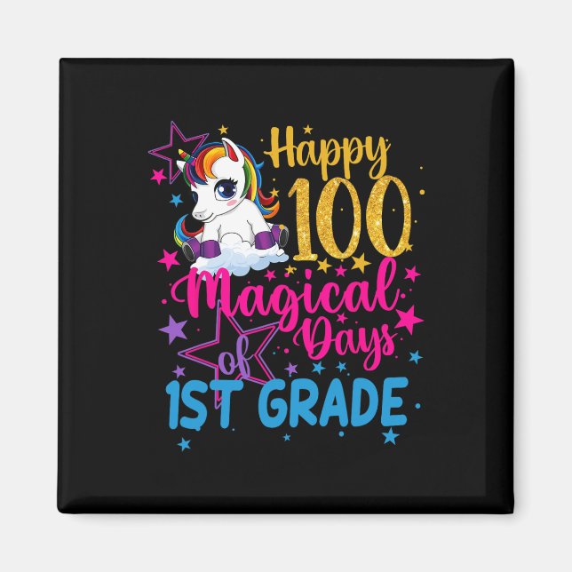 Imã Unicorn Feliz 100 Dias Mágicos De 1rua (Frente)
