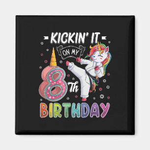 Imã Unicorn Karate 8º Aniversário Oito Anos