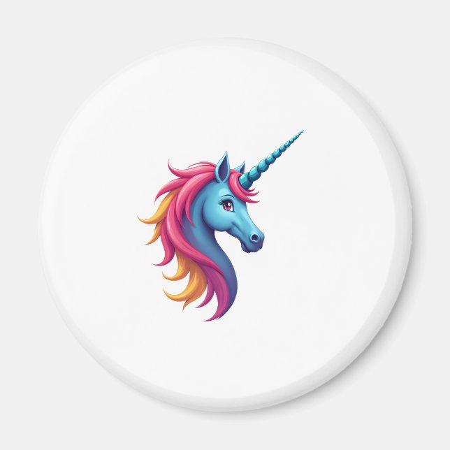 Imã Unicorn on Snowboard - Funny Ski and Wintersports  (Frente)