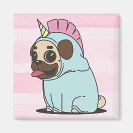 Imã Unicorn Pug