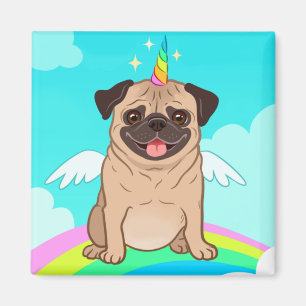 Imã Unicorn Pug