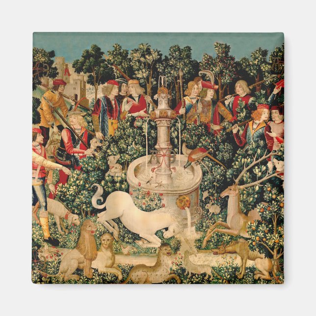 Imã Unicorn Tapestries Encontrou Legenda Mítica (Frente)