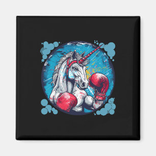 Imã Unicórnio de Boxe Com Luvas de Boxe Kickboxing Fof
