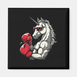 Imã Unicórnio de Boxe Com Luvas de Boxe Kickboxing Fof