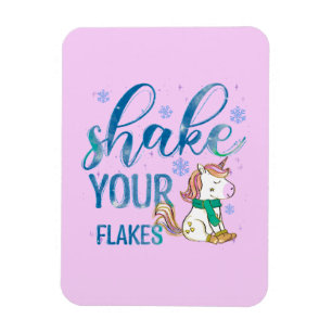 Ímã Unicórnio de inverno   Agite Seus Flakes   Diverti