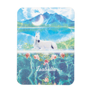 Ímã Unicórnio em um mundo de sonho paradisíaco