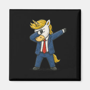 Imã Unicórnio Engraçado Fazendo Dab Trump Patriótico P