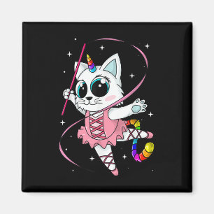 Imã Unicórnio Gato Cati Milho Gato Gatinho Giro