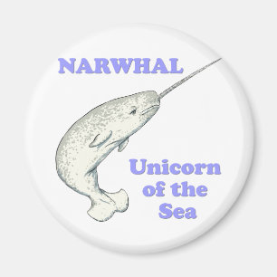 Imã unicórnio Narwhal do mar