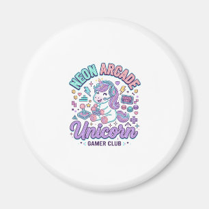 Imã Unicórnio Neon Arcade Unicórnio Estilo Retro Produ