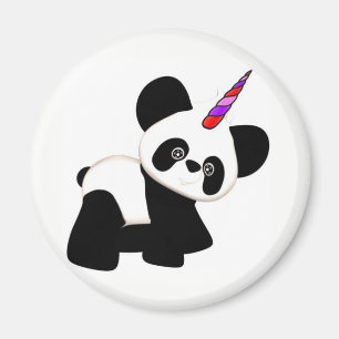 Imã Unicórnio Panda. Pandacorn