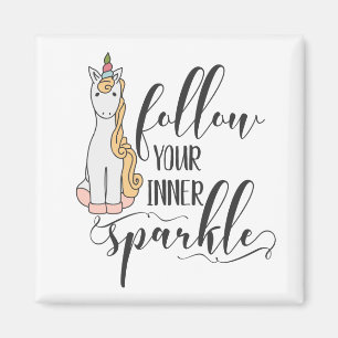 Imã Unicórnio Siga seu partido Inner Sparkle (Color)