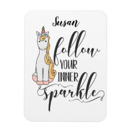 Ímã Unicórnio Siga seu partido Inner Sparkle (Color)