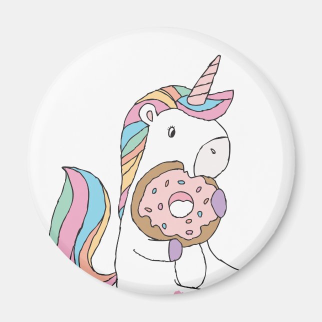 Imã Unicórnios Famintos Coloridos Arte Cortina (Frente)