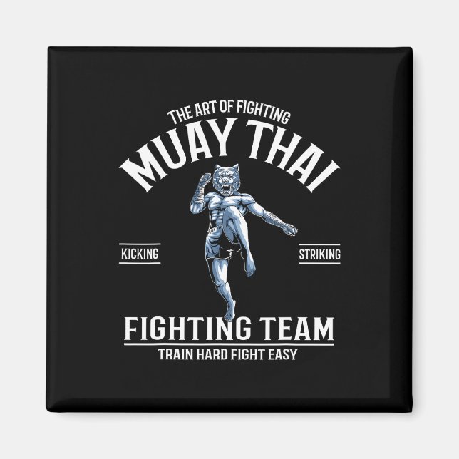 Imã Unicórnios Muay Thai Fofos Boxe Tailandesa e Kickb (Frente)