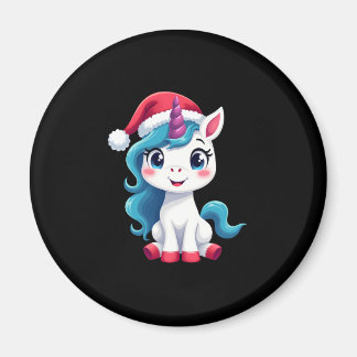 Imã Unicorns Christmas_Santa Claus Unicorn Tank Top (1