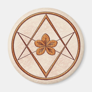 Imã Unicursal Dourado cor-de-rosa