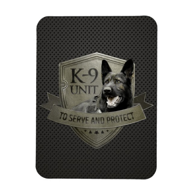 Ímã Unidade K-9 - Unidade de cão da polícia - German s (Vertical)