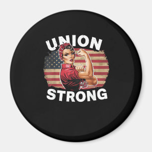 Imã Union Strong - Labour Day Messy Bun USA Flag