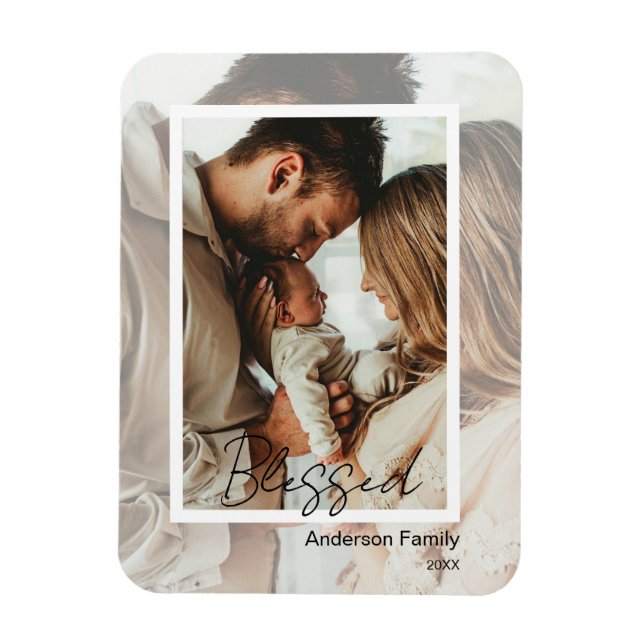 Ímã Unique Photo on Photo Blessed  (Vertical)