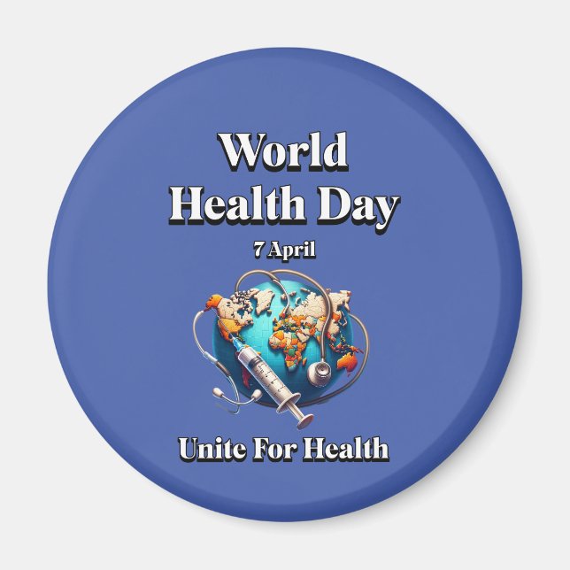 Imã Unir Para A Saúde. Dia Mundial da Saúde. Camiseta (Frente)